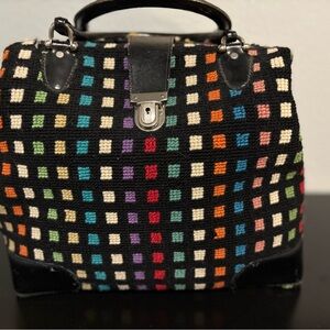 Vintage Needlework Carpet Bag